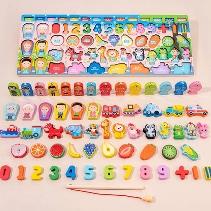 Montessori Learning Toy – Wooden Shape Matching & Math Game