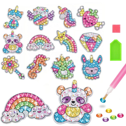 Diamond Painting Sticker Kit – Big Gem Art Craft for Kids