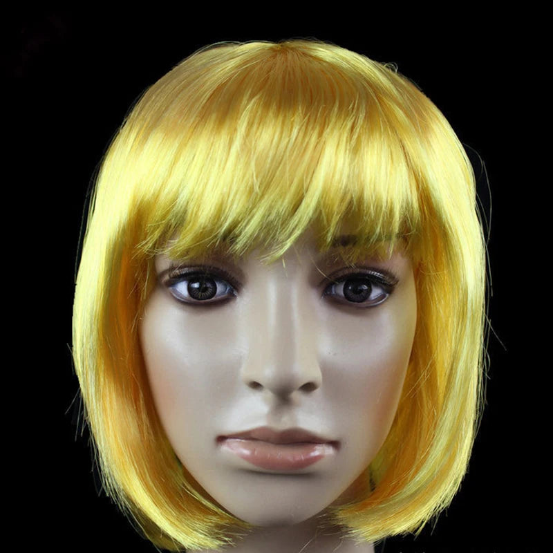 Short Bob Cosplay Wig – Synthetic Anime Costume Hair