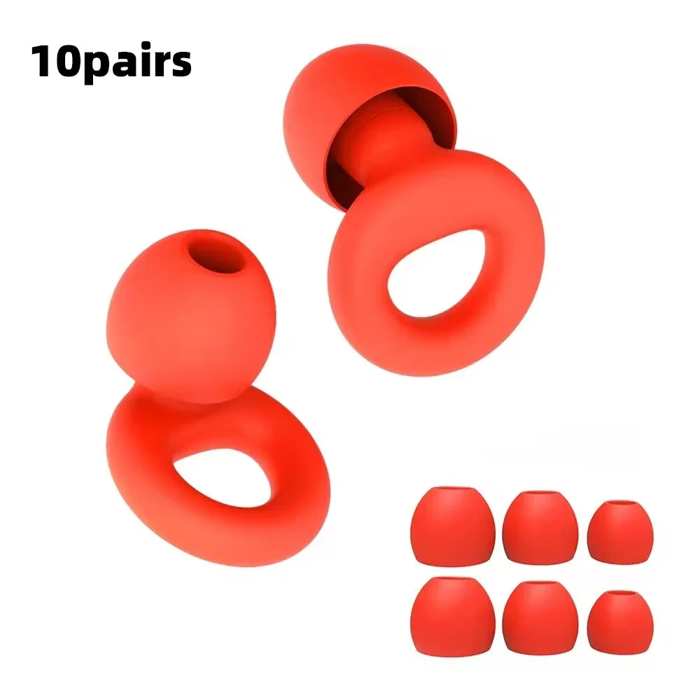 Quiet Ear Plugs for Noise Reduction – Super Soft, Reusable Hearing Protection for Sleep,Swim, Work 8 Ear Tips in XS/S/M/L