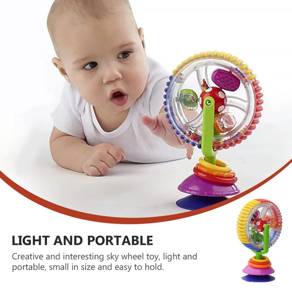 Baby Suction Cup Toy with Rotating Rattle for High Chair Play