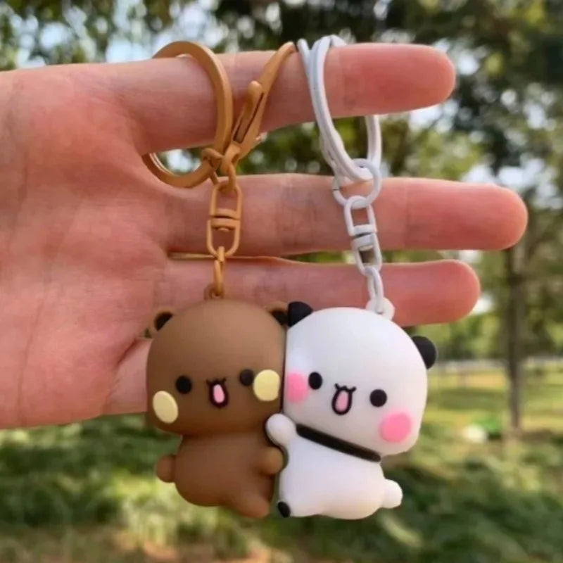 Cute Panda Magnetic Keychain – Backpack Pendant