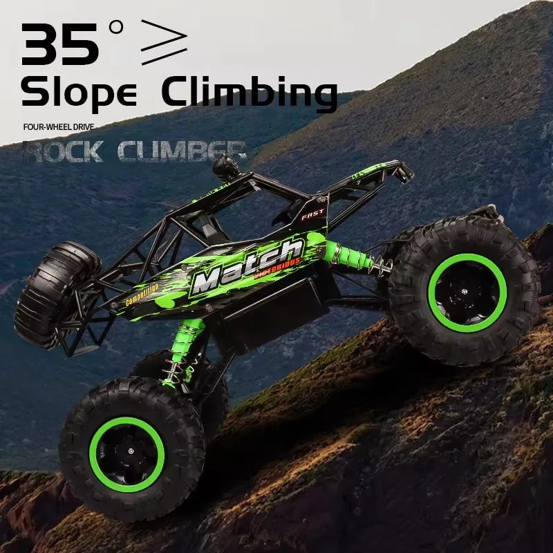 4WD RC Off-Road Climbing Truck with Suspension and LED Lights