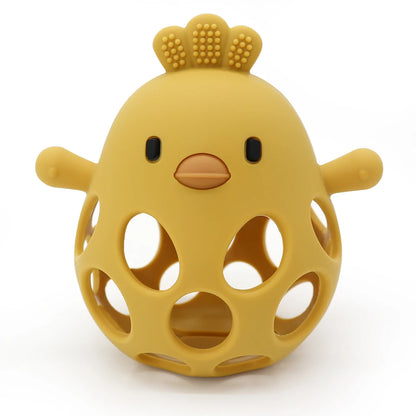 Baby Silicone Teether Cartoon Chick Chewing Toy