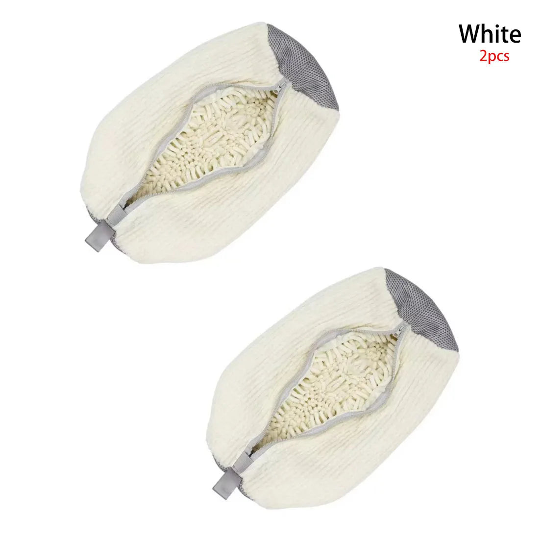 Fluffy Fiber 360 °   Surround Cleaning Shoe Washing Bag - Reusable Durable Machine-Washable Laundry Bag with Zipper Closure(1Pc)