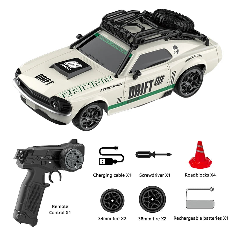 RC Drift Car – 1:18 2.4G Remote Control Racing Car with Lights