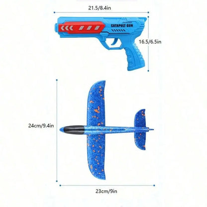 Kids' Foam Glider Planes with Catapult Launcher for Outdoor Play