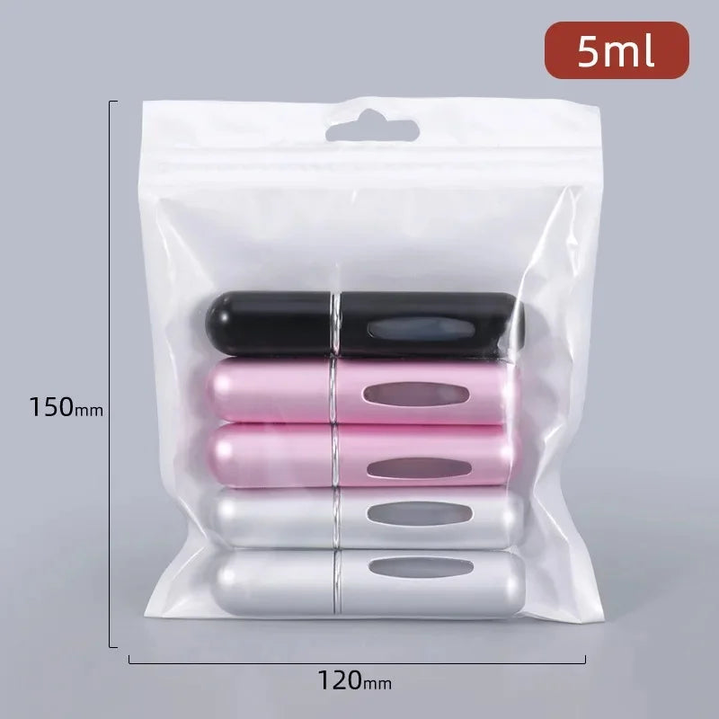 5ml Refillable Perfume Atomizer Spray Bottle – 5-Piece Travel Set