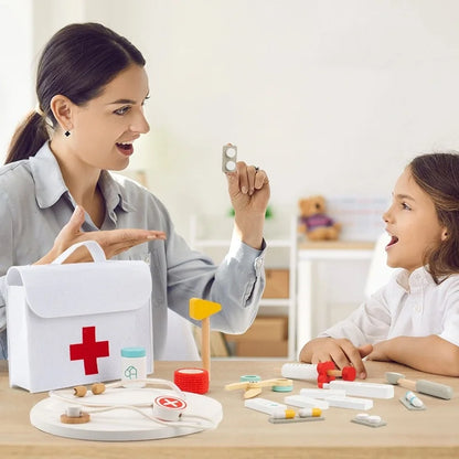 Kids Doctor Kit – Wooden Pretend Play Medical Set