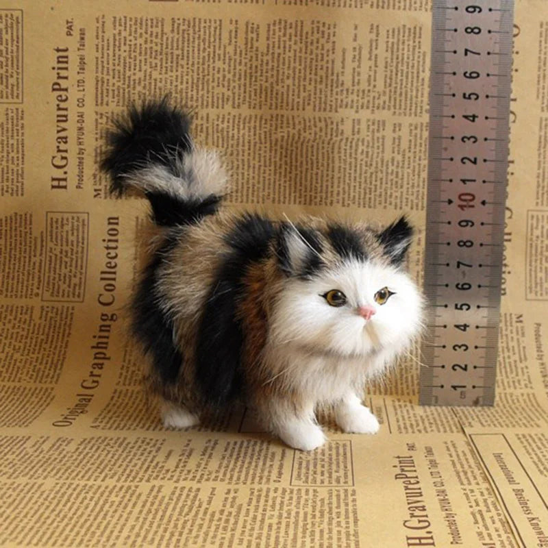 Realistic Cat Plush Toy Soft Stuffed Kitten Model for Kids