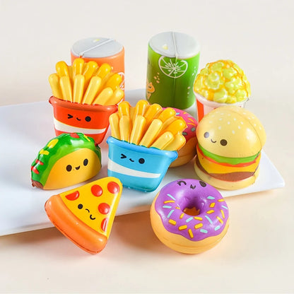 10-Piece Mini Food Squishy Toys – Slow-Rising Squeeze Set