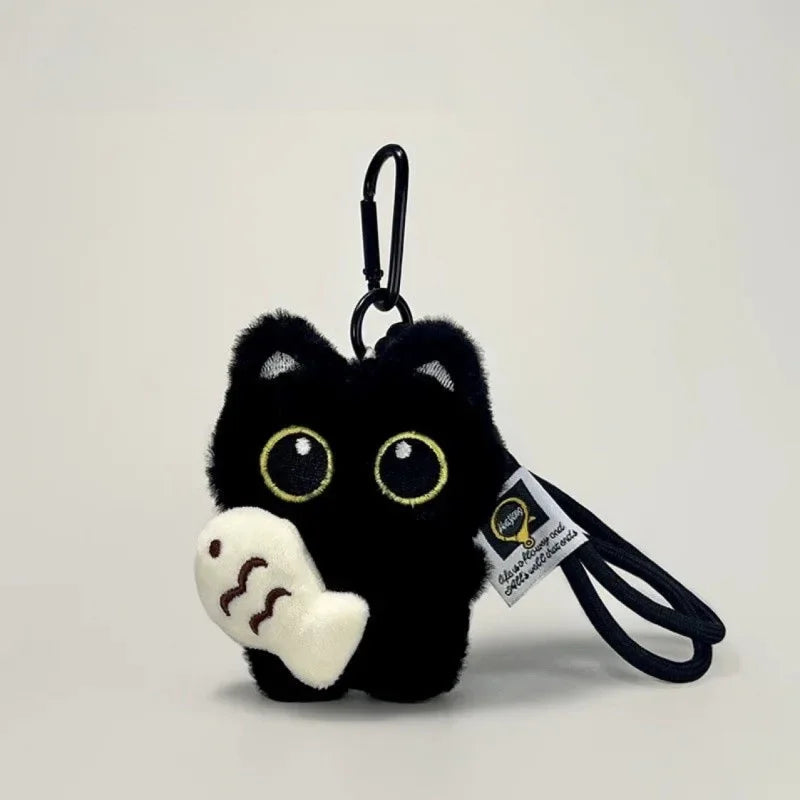 Black Cat Plush Keychain