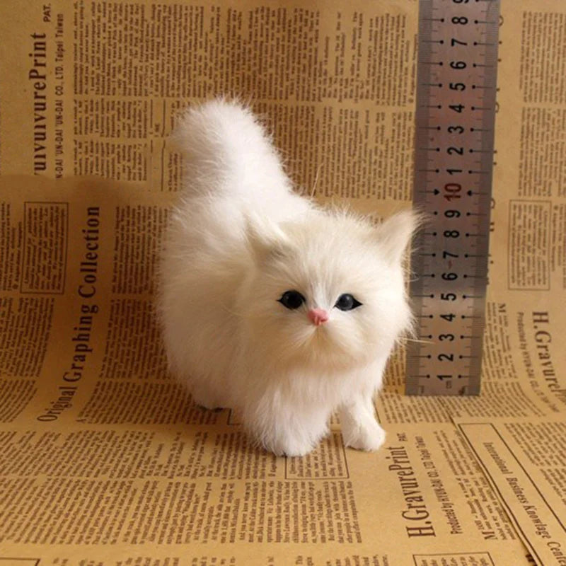 Realistic Cat Plush Toy Soft Stuffed Kitten Model for Kids