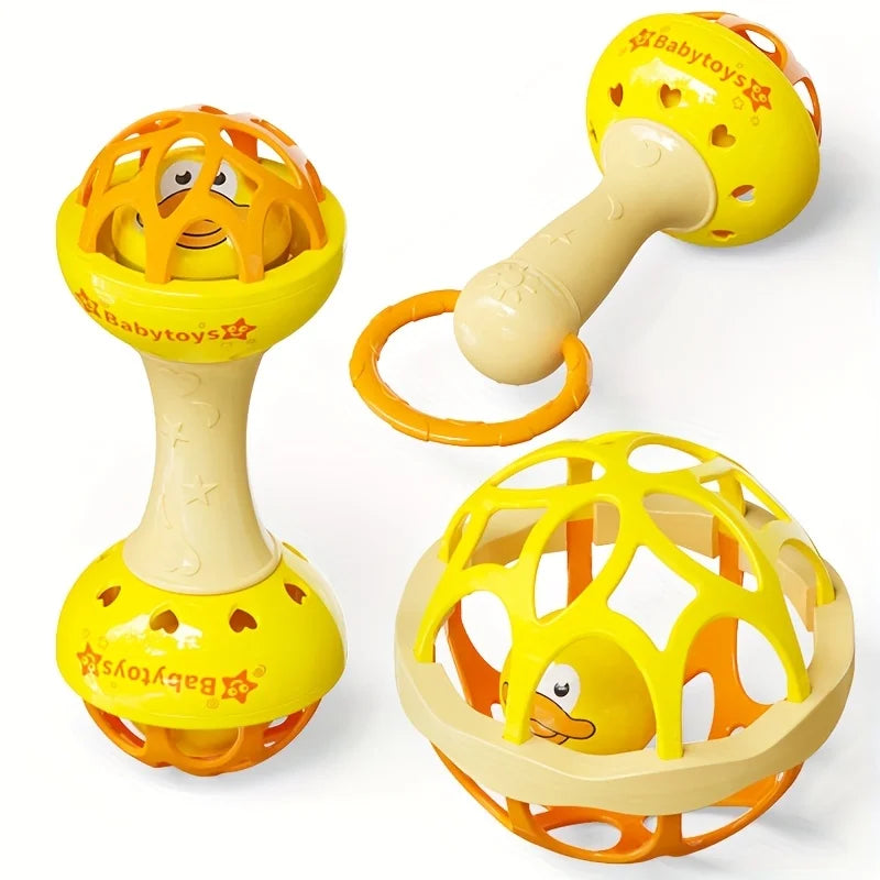 Baby Rattle Toy Sensory Grasping Spinning Educational Toy