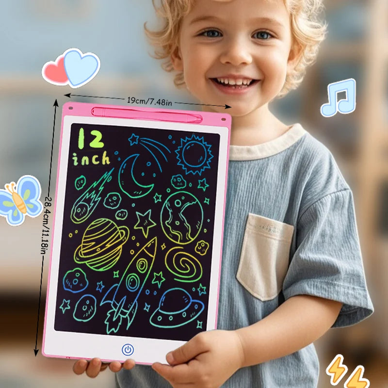 LCD Writing Tablet for Kids – Reusable Drawing & Doodle Board