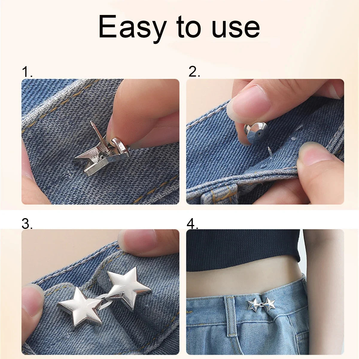 Jeans Waist Adjuster Metal Button Extender Pants Tightener 30mm