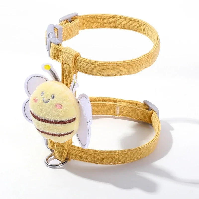 Cat Harness and Leash Set with Adjustable Collar for Outdoor Walking