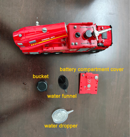 1:32 Scale Fire Truck Model with Water Spray, Lights and Sound