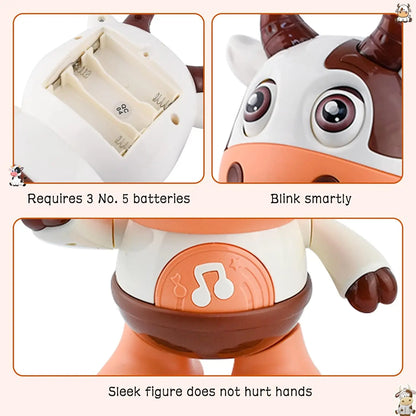 Dancing Cow Toy Electric Music Plush Interactive Baby Toy