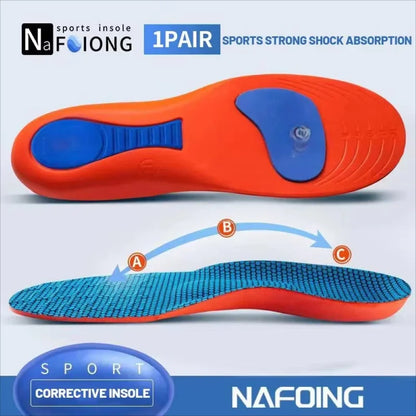 Arch Support sports Insole Men Women Orthopedic Insoles Foot Shock Absorption Anti-Slip Shoe Pads 2Pcs/4Pcs
