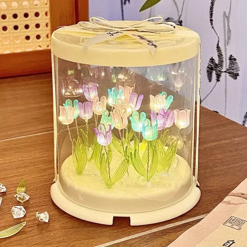 Tulip Night Light – DIY Flower Lamp for Bedroom Decor