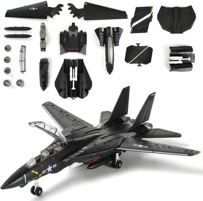 1:72 Scale Fighter Jet Model Kit with Display Stand