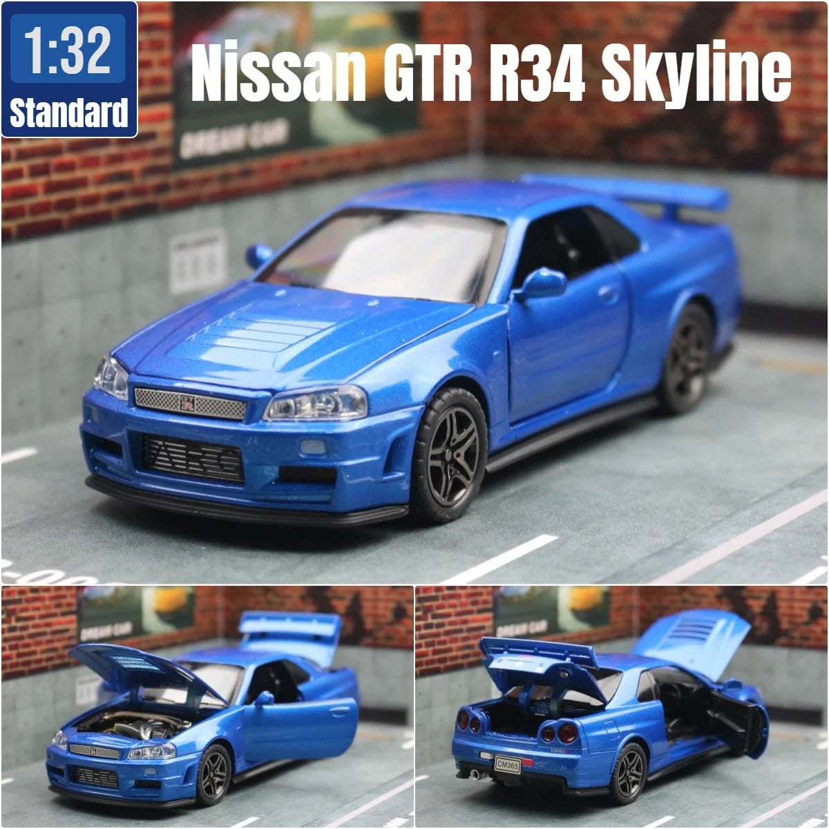 Diecast Toy Car – 1:32 Scale Metal Pull Back Model Vehicle