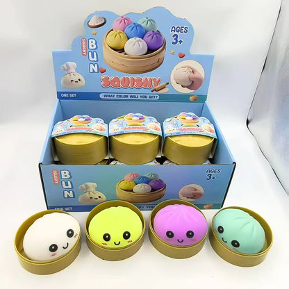 Dumpling Squishy Toy Colorful Slow Rebound Stress Relief
