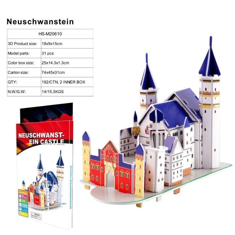 3D Architecture Puzzle – Famous Building Model Puzzle for Kids