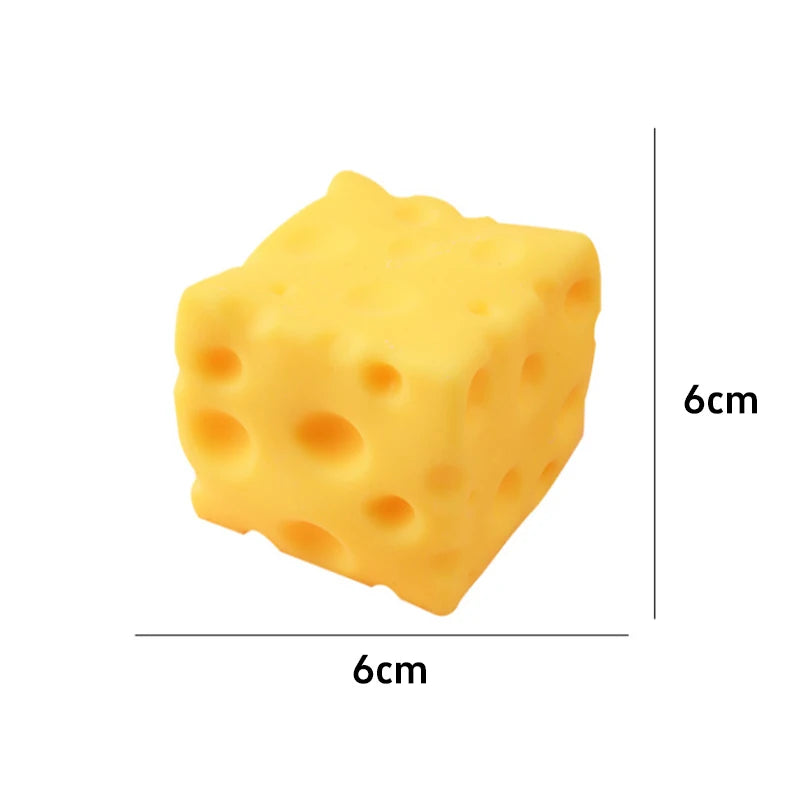 Cheese Squishy Toy – Slow Rising Squeeze Fidget Ornament