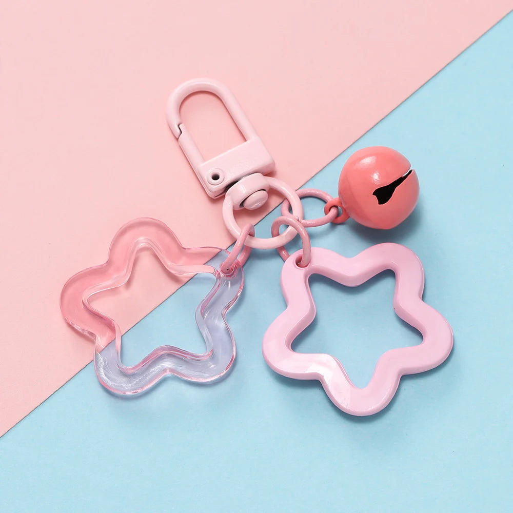 Fashion Keychain with Lobster Clasp Plastic Decorative Key Ring