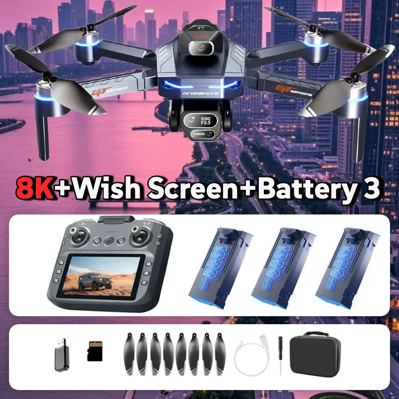 4K GPS Camera Drone – Foldable FPV Quadcopter with Brushless Motors