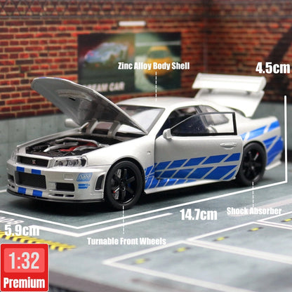 Diecast Toy Car – 1:32 Scale Metal Pull Back Model Vehicle