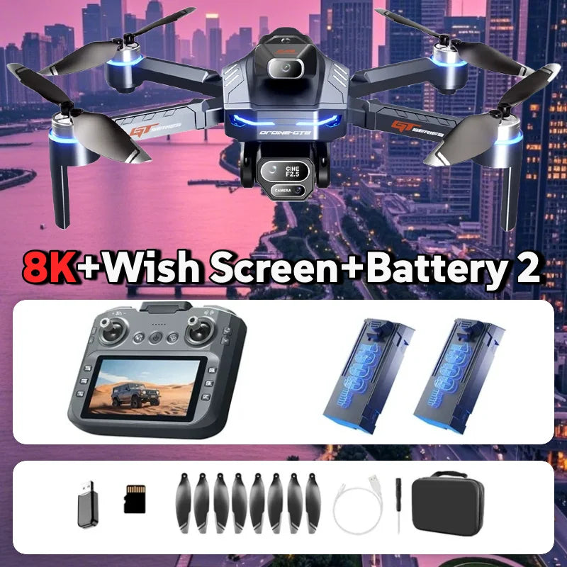 4K GPS Camera Drone – Foldable FPV Quadcopter with Brushless Motors