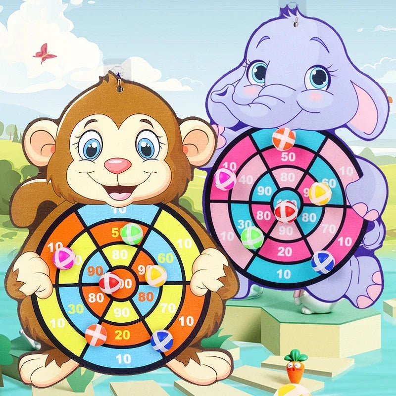 Kids Sticky Ball Dart Board – Indoor Target Throwing Game