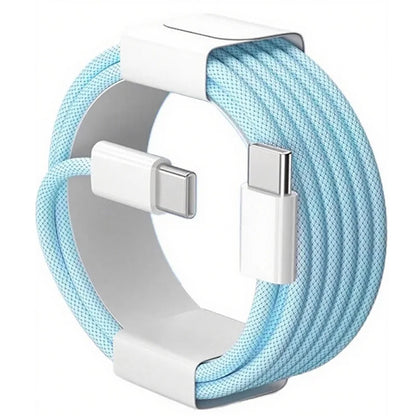 60W PD Nylon Braided USB-C to USB C Fast Charger Cable For iPhone 17 16 15 /Pro Max Compatibility Samsung Type C Fast Charging