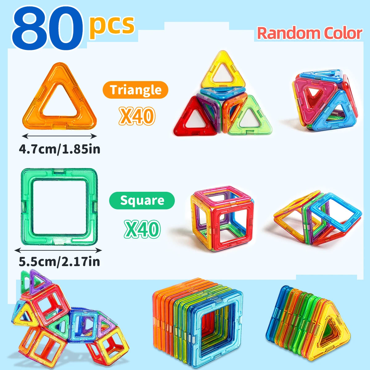 Magnetic Building Blocks – STEM Construction Toy Set for Kids