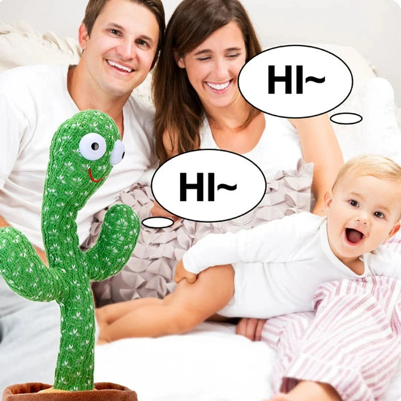 Dancing Cactus Toy – Talking Singing Plush Repeat-After-Me Toy
