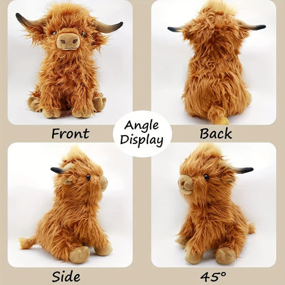 25cm Highland Cow Plush – Soft Stuffed Animal Toy