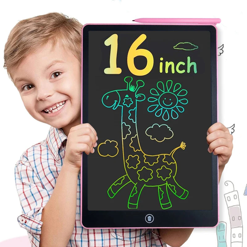 16 Inch LCD Writing Tablet – Multicolor Kids Drawing Board