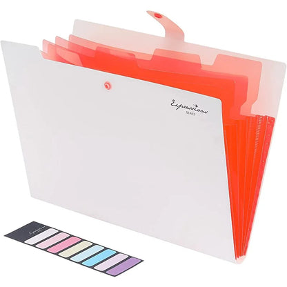 Expanding File Folder A4 5 Pocket Accordion Document Organizer