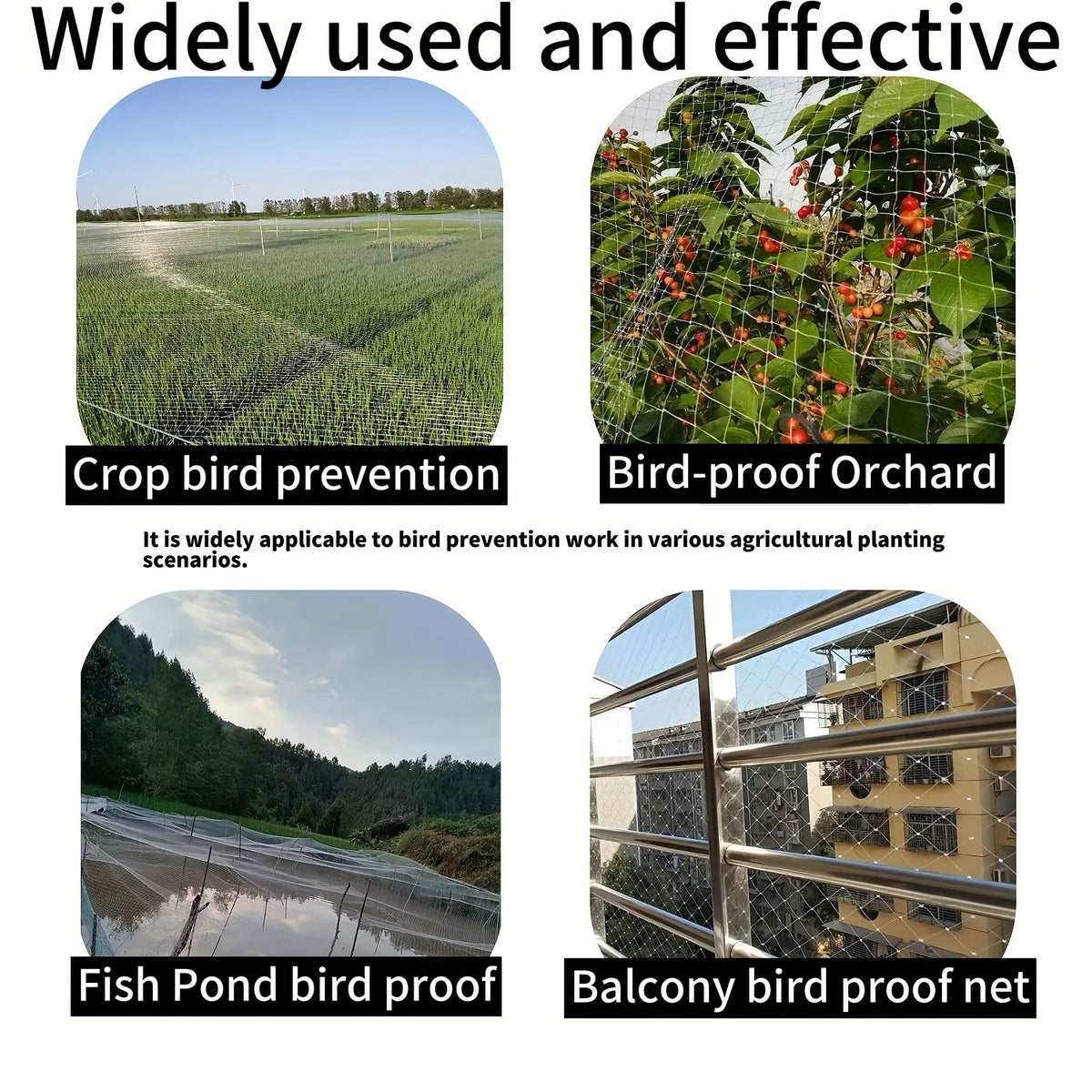 Fine Mesh Bird Netting – PVC Balcony & Garden Protection Net