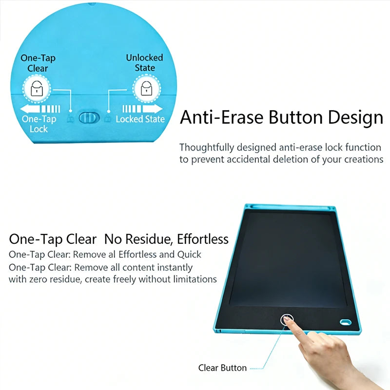LCD Drawing Tablet for Kids – 8.5-Inch Writing & Doodle Board