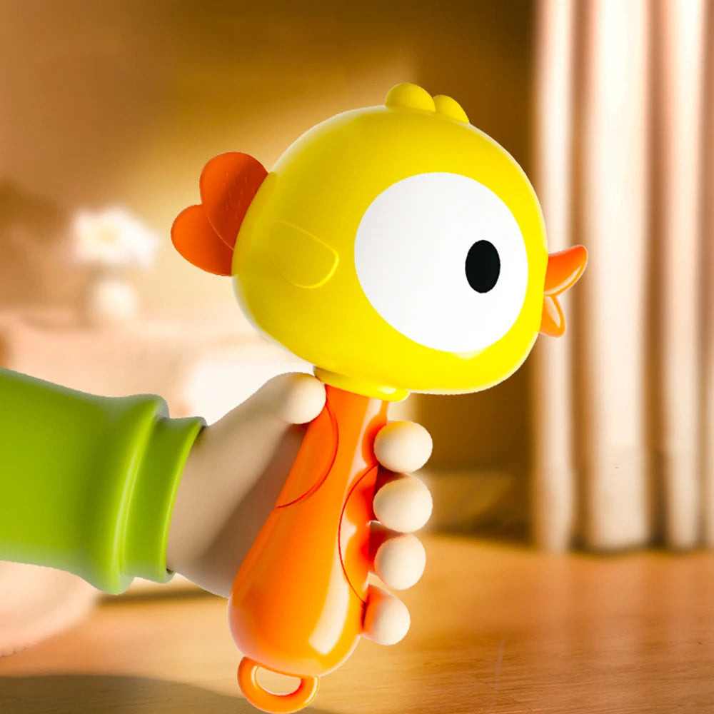 Baby Sensory Rattle Toy – Animal Grasping & Handbell Toy
