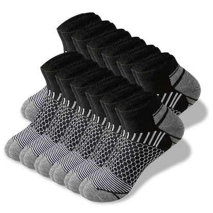 6/12 Pairs Colorful Men's Low Tub Socks Fashion Comfortable Autumn Classic Black Business Sock High-quality Men's Short Socks