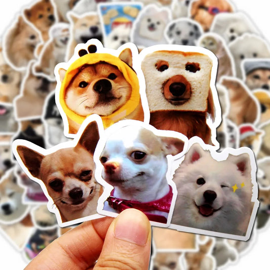Funny Dog Stickers – Cute Cartoon Decals for Laptops, Phones & More