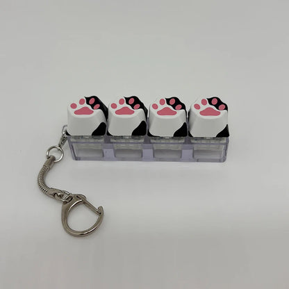Cat Keychain – Keyboard-Style Fidget Toy with Click Sound