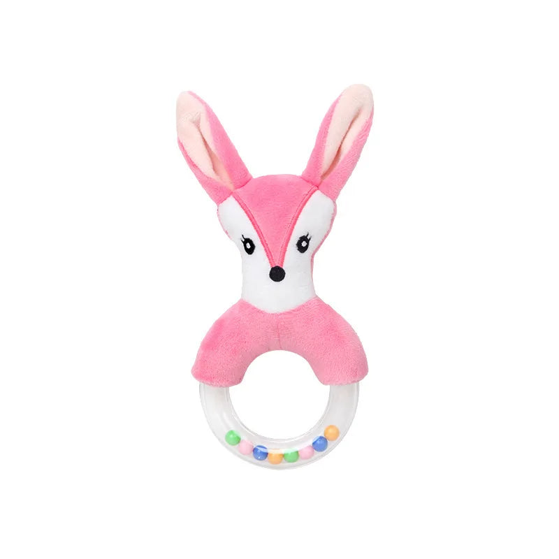Baby Hanging Rattle – Plush Animal Sensory Toy for Stroller & Crib