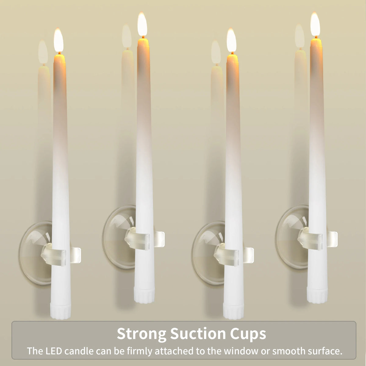 LED Flameless Taper Candles with Remote and Timer, 12/24 Pack