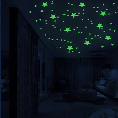 Glow in the Dark Star Stickers – Kids Room Wall Decals